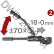 Hidraulikus betonacél vágó, tartomány 4-16mm, hossza 430mm, löket 18mm, 60kN, CrMoV pofa