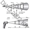 Infravörös, digitális hőmérő, -50°C~ +550°C, LCD kijelző, nem lázmérő
