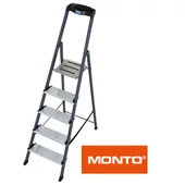Monto Securo lépcsőfokos állólétra "eloxált"