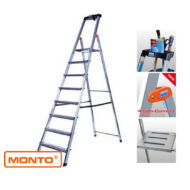 Krause 126368 Monto Safety 8 fokos lépcsőfokos állólétra /7,4kg;2,55m/