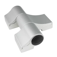 Háromlevelű aluminium ajtópánt euronútos aluminium profilokhoz, furattáv 60 mm, eloxált ezüst