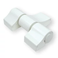 Háromlevelű aluminium ajtópánt euronútos aluminium profilokhoz, furattáv 60 mm, fehér