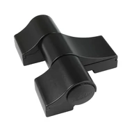 Háromlevelű aluminium ajtópánt euronútos aluminium profilokhoz, furattáv 60 mm, fekete