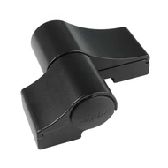 Kétlevelű aluminium ajtópánt euronútos aluminium profilokhoz, furattáv 67 mm, fekete