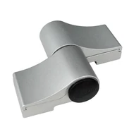 Kétlevelű aluminium ajtópánt euronútos aluminium profilokhoz, furattáv 86 mm, eloxált ezüst