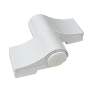 Kétlevelű aluminium ajtópánt euronútos aluminium profilokhoz, furattáv 86 mm, fehér 