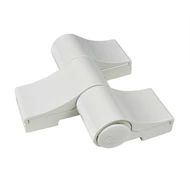 Háromlevelű aluminium ajtópánt euronútos aluminium profilokhoz, furattáv 86 mm, fehér