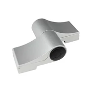 Kétlevelű aluminium ajtópánt euronútos aluminium profilokhoz, furattáv 93 mm, eloxált ezüst