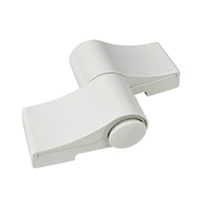 Kétlevelű aluminium ajtópánt euronútos aluminium profilokhoz, furattáv 93 mm, fehér