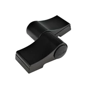 Kétlevelű aluminium ajtópánt euronútos aluminium profilokhoz, furattáv 93 mm, fekete