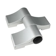 Háromlevelű aluminium ajtópánt euronútos aluminium profilokhoz, furattáv 93 mm, eloxált ezüst