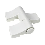 Háromlevelű aluminium ajtópánt euronútos aluminium profilokhoz, furattáv 93 mm, fehér 