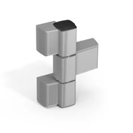 DrHahn 'AT60' aluminium ajtópánt, háromlevelű, furattáv 62,5 mm-es, EV1 eloxált