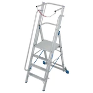 STABILO LÉPCSŐFOKOS ÁLLÓLÉTRA NAGY DOBOGÓVAL ÉS KAPASZKODÓKERETTEL 4 FOKOS /17,6kg;2,10m/