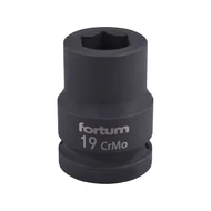 Gépi (impakt) dugófej 3/4", 38mm, L 57 mm, feketített, FORTUM