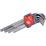 Imbuszkulcs klt., CV. gömbfej ; 9db, 1,5-10mm, bliszteren