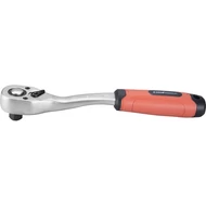 Racsnis hajtókar, CV., 45 fog, hajlított szár, csúszásgátló TPR markolat; 1/4", 153 mm