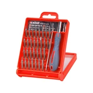 Csavarhúzó klt. 32 db C.V. bitekkel;