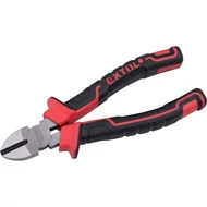 Oldalcsípő fogó, 160mm, duál vörös/fekete, TPR nyél, akasztós szerszámtartó