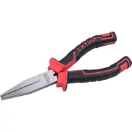 Lapos fogó; 160mm, duál vörös/fekete, TPR nyél, akasztós szerszámtartó