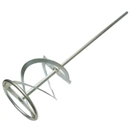 Festék- és habarcskeverő szár, fúrógéphez, hatszög befogás; 400×80mm, horganyzott