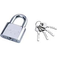 Lakat, vas, nikkel, 4db kulcs; 60mm, edzett acél kengyel, szárátmérő: 11mm