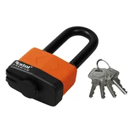 Lakat, laminált, vízálló, hosszított kengyel, 4db kulcs; 40mm, kengyelszárátmérő:8/12mm