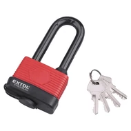 Lakat, laminált, vízálló, hosszított kengyel, 4db kulcs; 65mm, kengyelszárátmérő:13/18mm