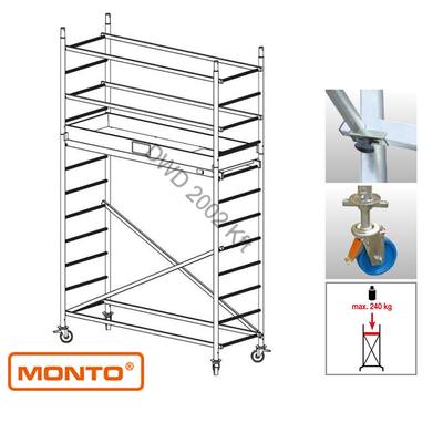 Krause 910134 Monto ProTec 5,30m alumínium gurulóállvány  /95kg;2,40m/ új cikksz: 940124