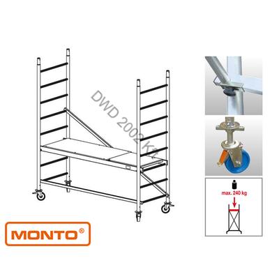 Krause 910110 Monto ProTec 2,90m alumínium gurulóállvány  /43kg;2,40m/ új cikksz: 940100