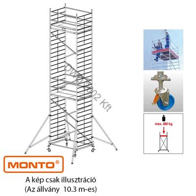 Krause 911186 Monto ProTec XXL 10,3m szélesített alumínium gurulóállvány  /231kg;2,75m/ új cikksz: 945174