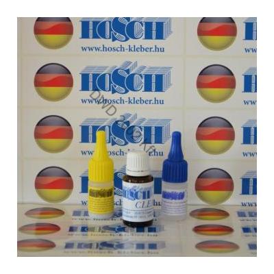 1 készlet HOSCH-KLEBER IPARI RAGASZTÓ ÉS ( FEKETE SZÍNŰ ) GRANULÁTUM 20 grammos ragasztókészlet 15 ml ajándék felület kezelővel