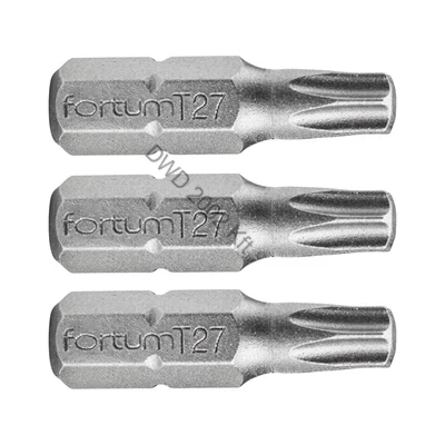 Behajtóhegy TORX, 3 db, S2 acél; T 45×25mm, bliszteren